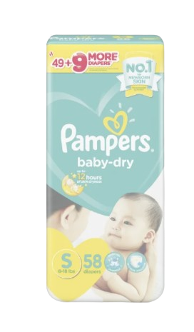 Baby-Dry Taped Diapers Mega Pack